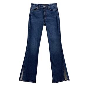 Joes Jeans Womens 27 Denim High Rise Curvy Boot Electra Side Slit Flared Leg